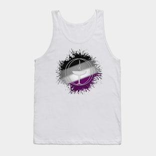 Paint Splatter Asexual Pride Flag Unitarian Universalism Symbol Tank Top